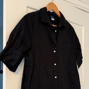 NWT! Old Navy Black Button-Up Shirt Dress